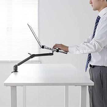 Amazon.co.jp: サンワサプライ クランプ式ノートPC台（3関節） CR