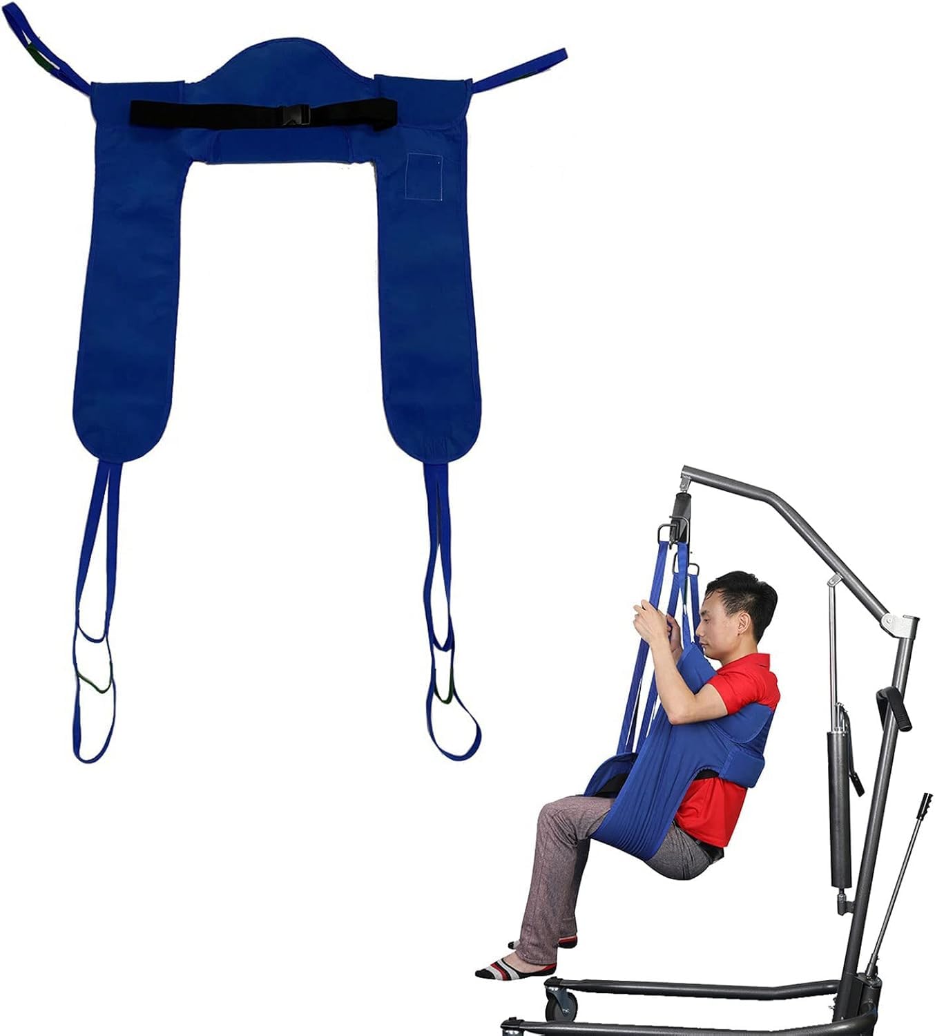 Arnés Elevación Paciente Cuerpo Completo, Arnés de malla grande for ducha, uso doméstico, cinturón de transferencia eléctrico, arnés médico for discapacitados, inodoro, arnés de cuerpo completo