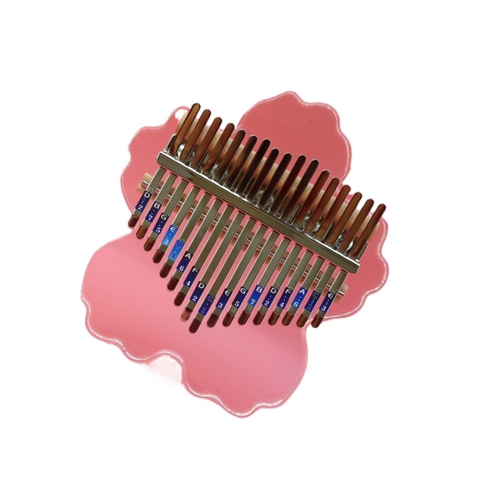 kalimba mini 17-tonowe akrylowe kolorowe pianino kalimba dla początkujących w stylu kwiatu wiśni