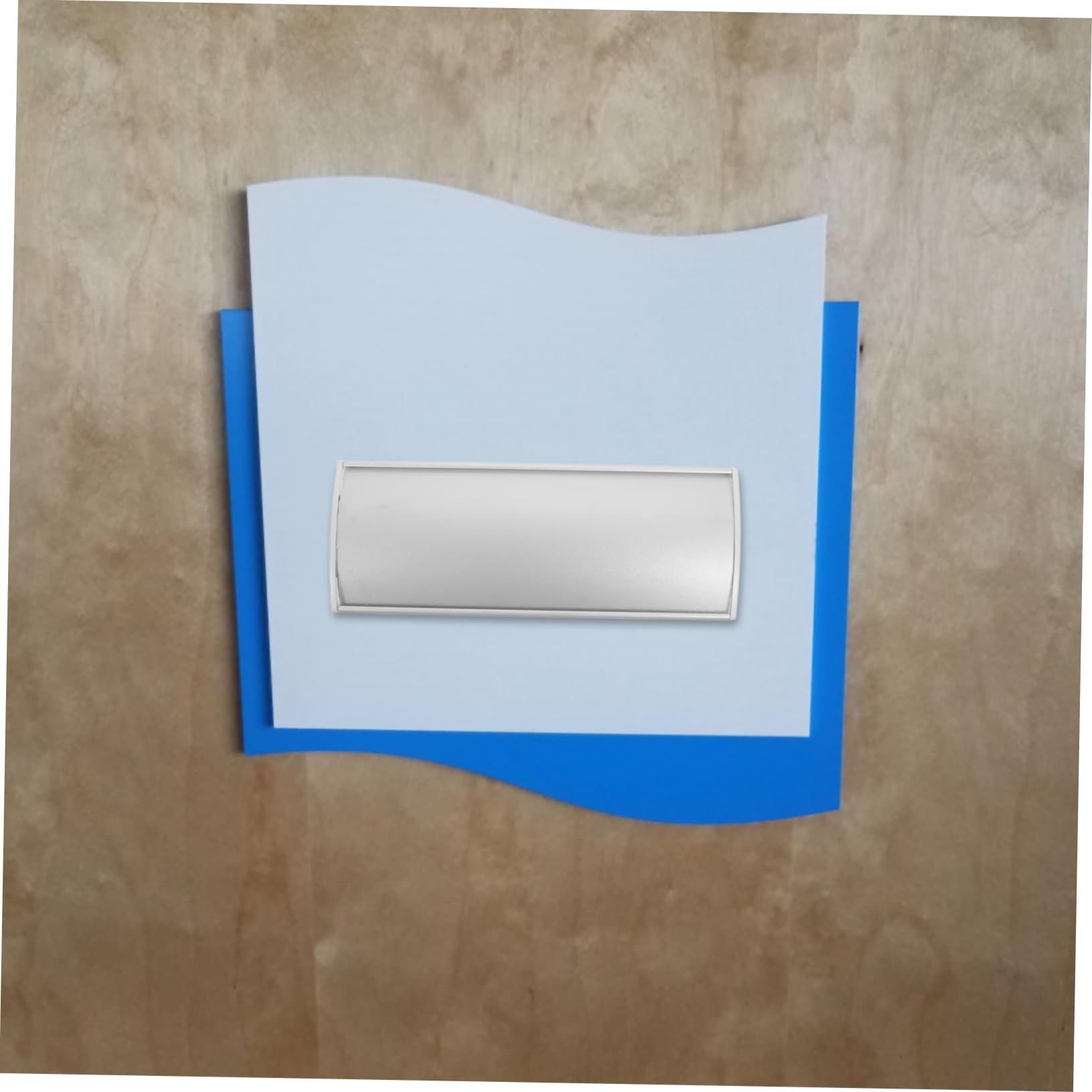Lurrose Placa de Identificación Curva Diseño Simple y Rústico de Aleación de Aluminio Adecuado para Pintura DIY para Puerta de Oficina y Escribir Bendiciones Hogar o Fiestas