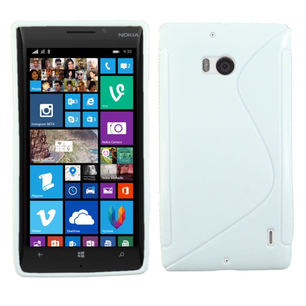 EbestStar Pacco Da 3 Cover In Silicone Gel Per Nokia Lumia 930 – Trasparente, Nero, Blu – Con Penna E 3 Pellicole Protettive