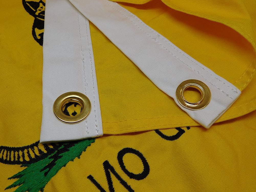 16x24 Embroidered 100% Cotton Gadsden Yellow Snake Don't Tread On Me Flag 16"x24" Grommets Frame Size with 2 Clips