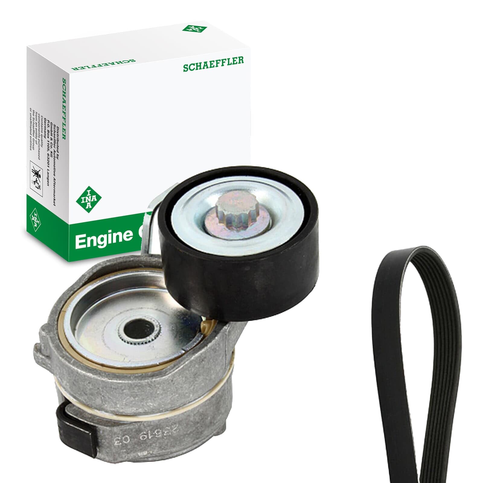 INA Jeu de courroies trapézoïdales à nervures 529 0419 10 1043mm Compatible avec PEUGEOT 208 I 3/5 portes CA, CC 308 II 3/5 portes LB, LP, LW, LH, L3 3008 I 0U, CITROËN Berlingo II B9