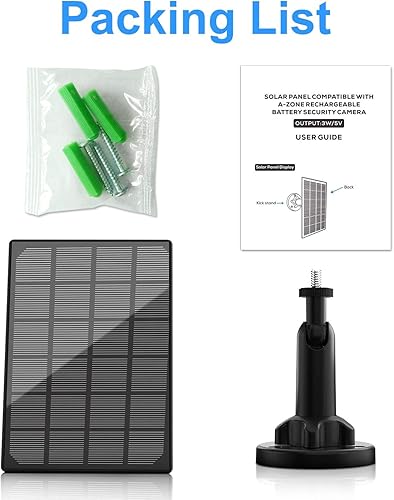 Miniatura 8 de Panel solar de 3 W para cámara de seguridad inalámbrica al aire libre, panel solar impermeable IP65 alimentación continua USB, montaje en pared de