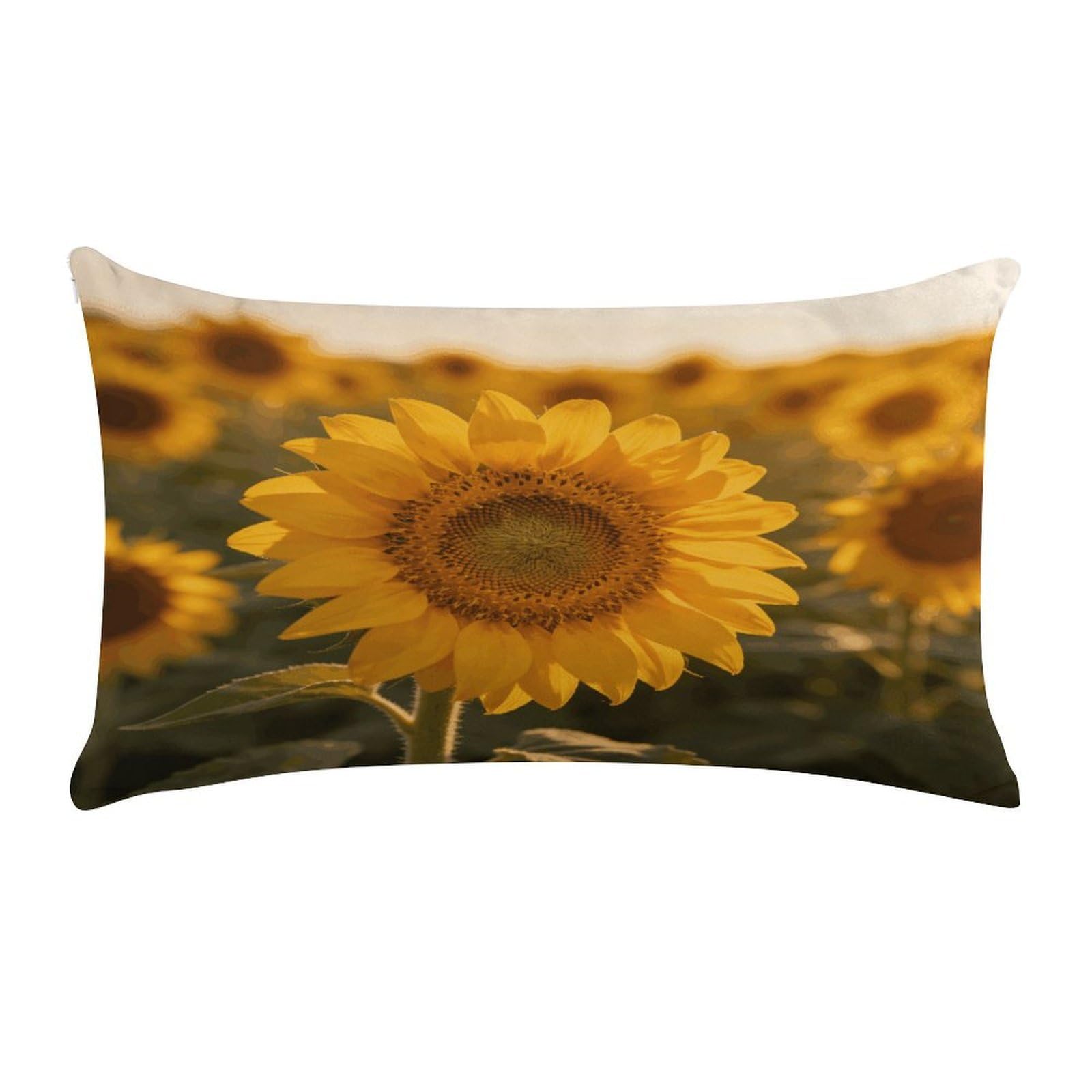 Fodpand Style Sunflower Pillow Cases Set Of 1 Extra Soft Pillow Protectors With Hidden Zipper Perfect For Hotels, Guest Rooms,Bedroom 12X20 Inches Pillows Not Included