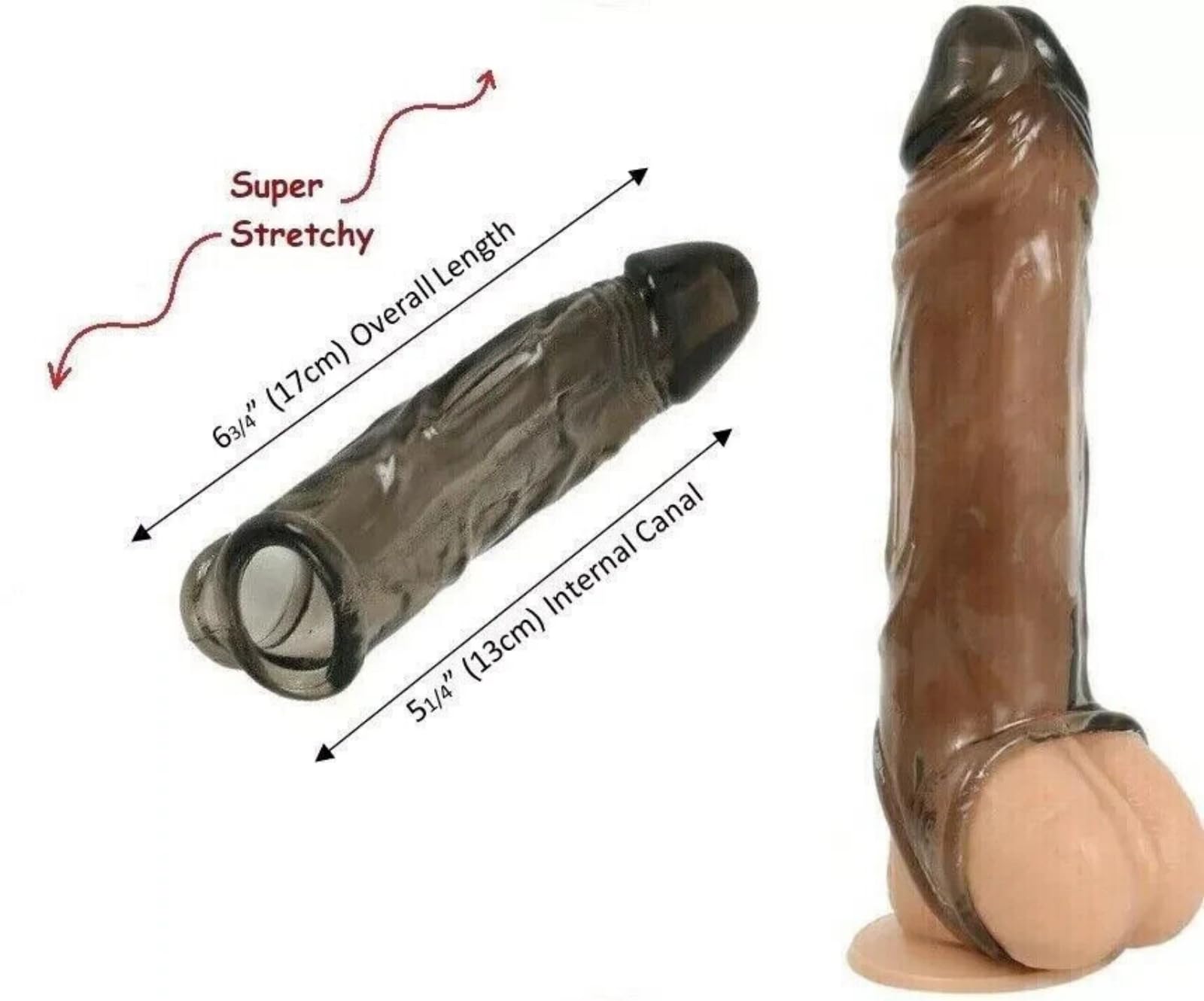 Male Cock Girth Enlarger Enhancer Penis Extension Extender Sheath Sleeve Men USA