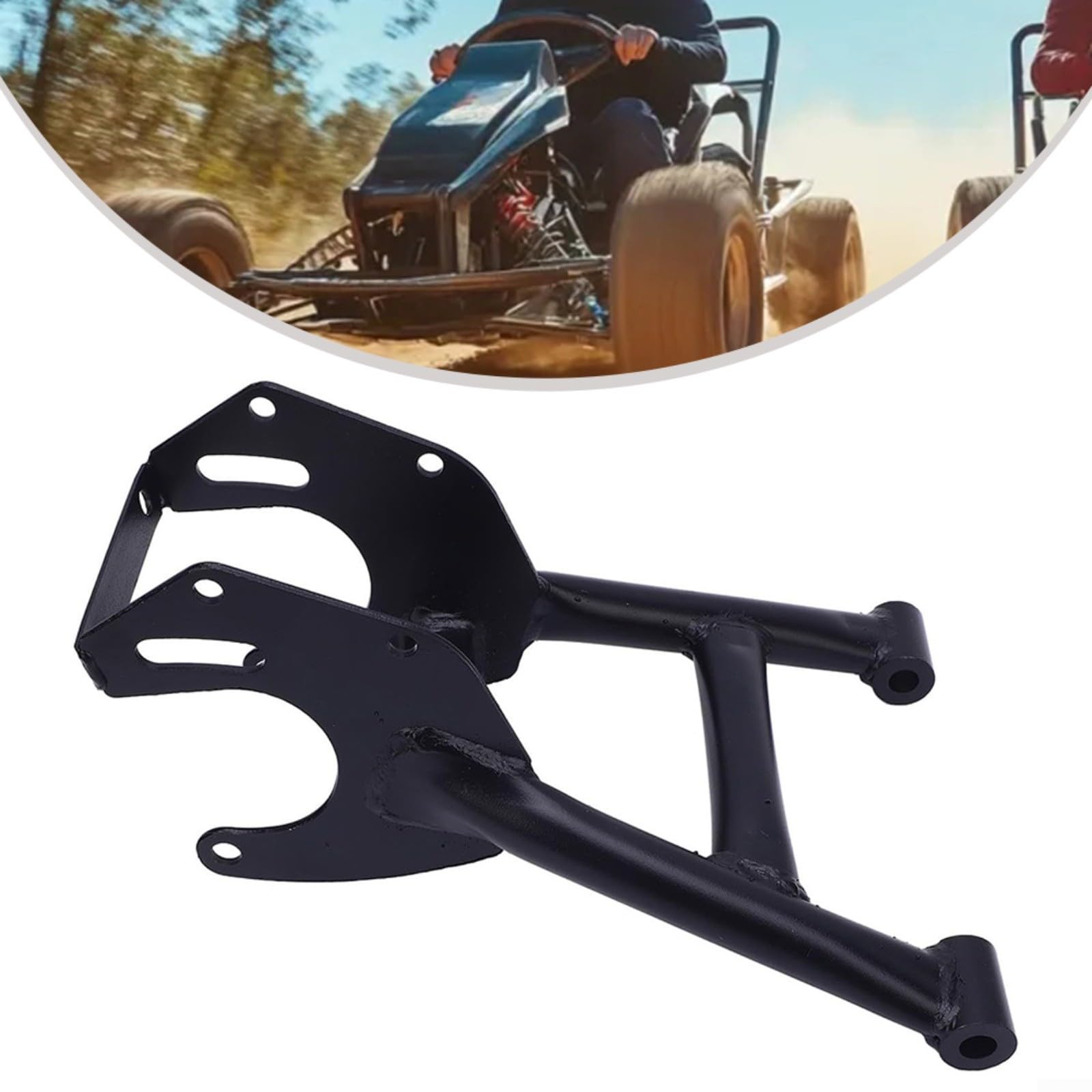 Bras oscillant arrière en alliage d'acier noir haute dureté pour VTT 50-125cc pour quad Go Kart avec pneus de 15,2 cm et 17,8 cm Pièce de rechange