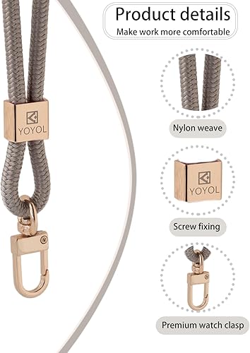 Miniatura 10 de Llavero con cordón para el cuello de alta calidad, para credencial de identificación, llaves, cartera, para hombres y mujeres