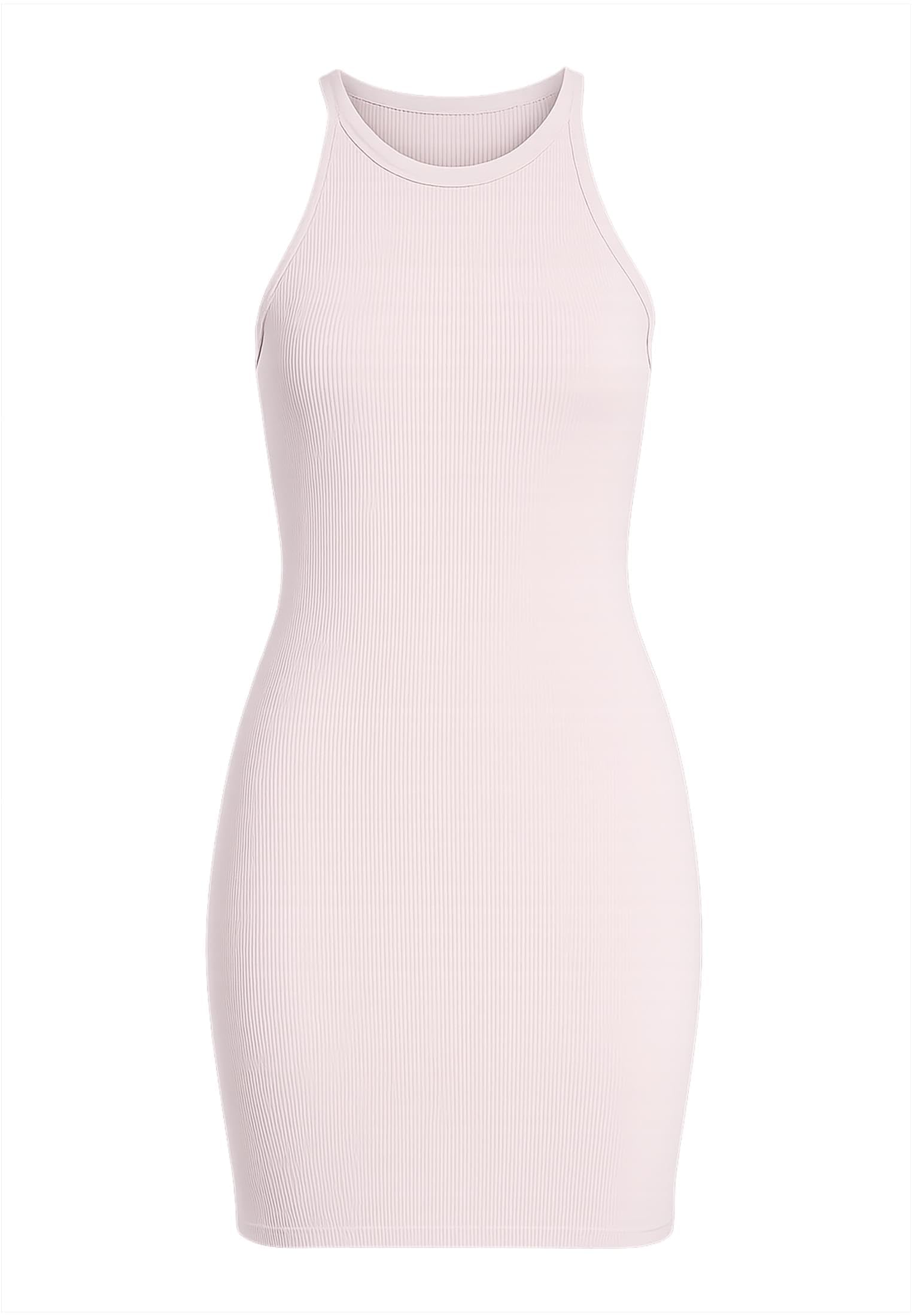 Urban Classics Ladies Washed Rib Jersey Dress Frauen Kurzes Kleid grau Basics