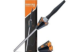 Orange Ninja Knife Honing Rod 10-inch Premium Knife Sharpener