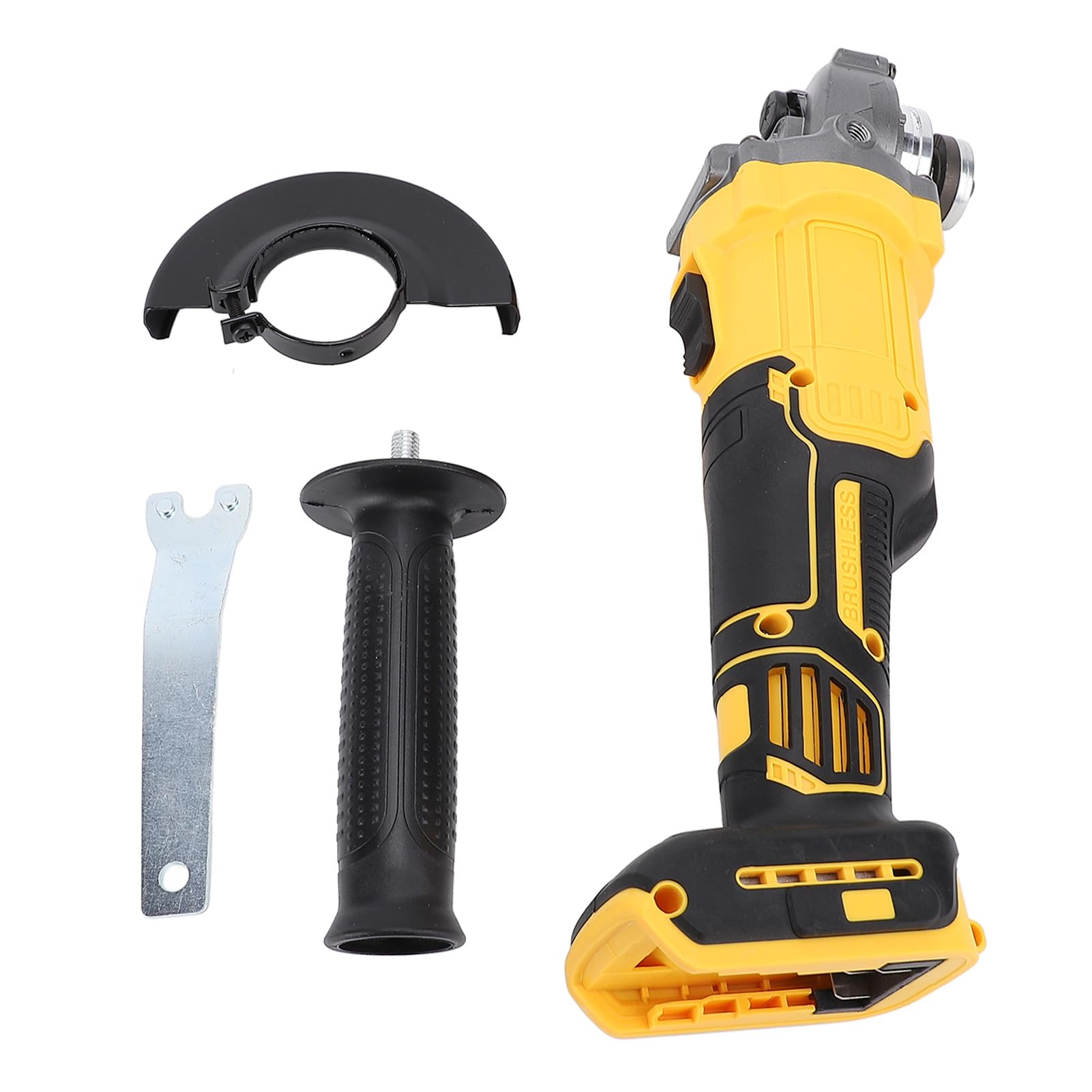 Cordless Angle Grinder 20V, Brushless Electric Metal Cutting Polishing 6600RPM with Adjustable Auxiliary Handle for 4.9in Grinding Wheel Diameter