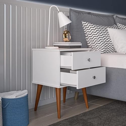 Kit 2 Mesas de Cabeceira Berlim cor:branco