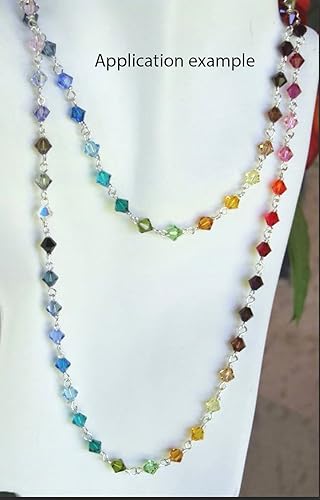 Miniatura 6 de 10 hebras checas de 0.315 in facetadas de cristal bicono perlas sueltas de cristal AB (360-380 piezas) para joyería artesanía fabricación CCB802