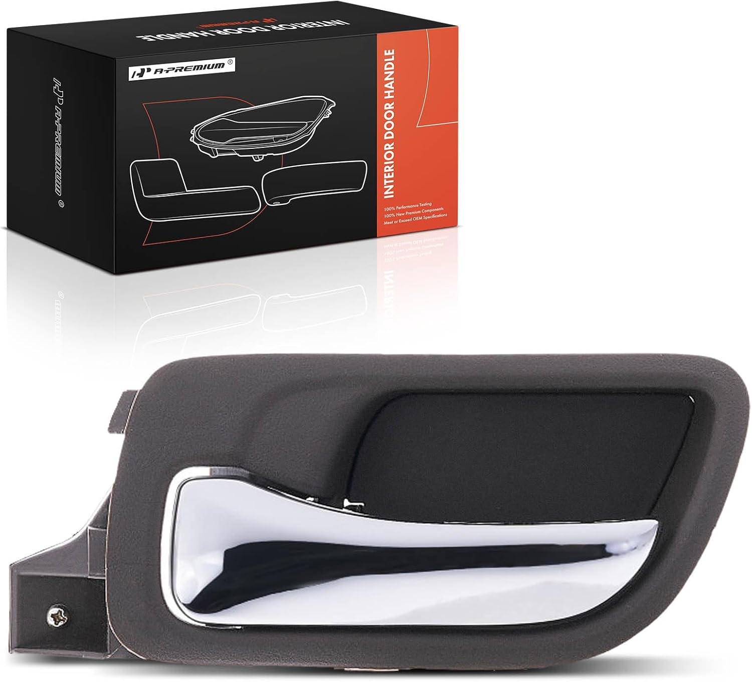 A-Premium Front Left Driver Side Interior Door Handle Compatible with Honda Accord 2003 2004 2005 2006 2007 Sedan, Brown Housing with Chrome Lever, Replace# 72160-SDA-A02ZD