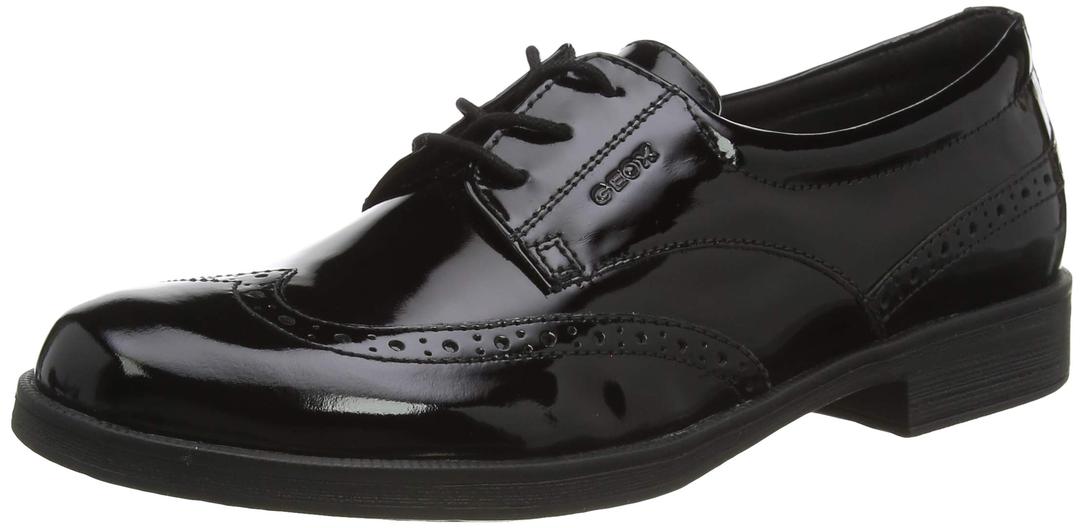 Geox Girls Jr Agata Shoes, Black, 2.5 UK Child