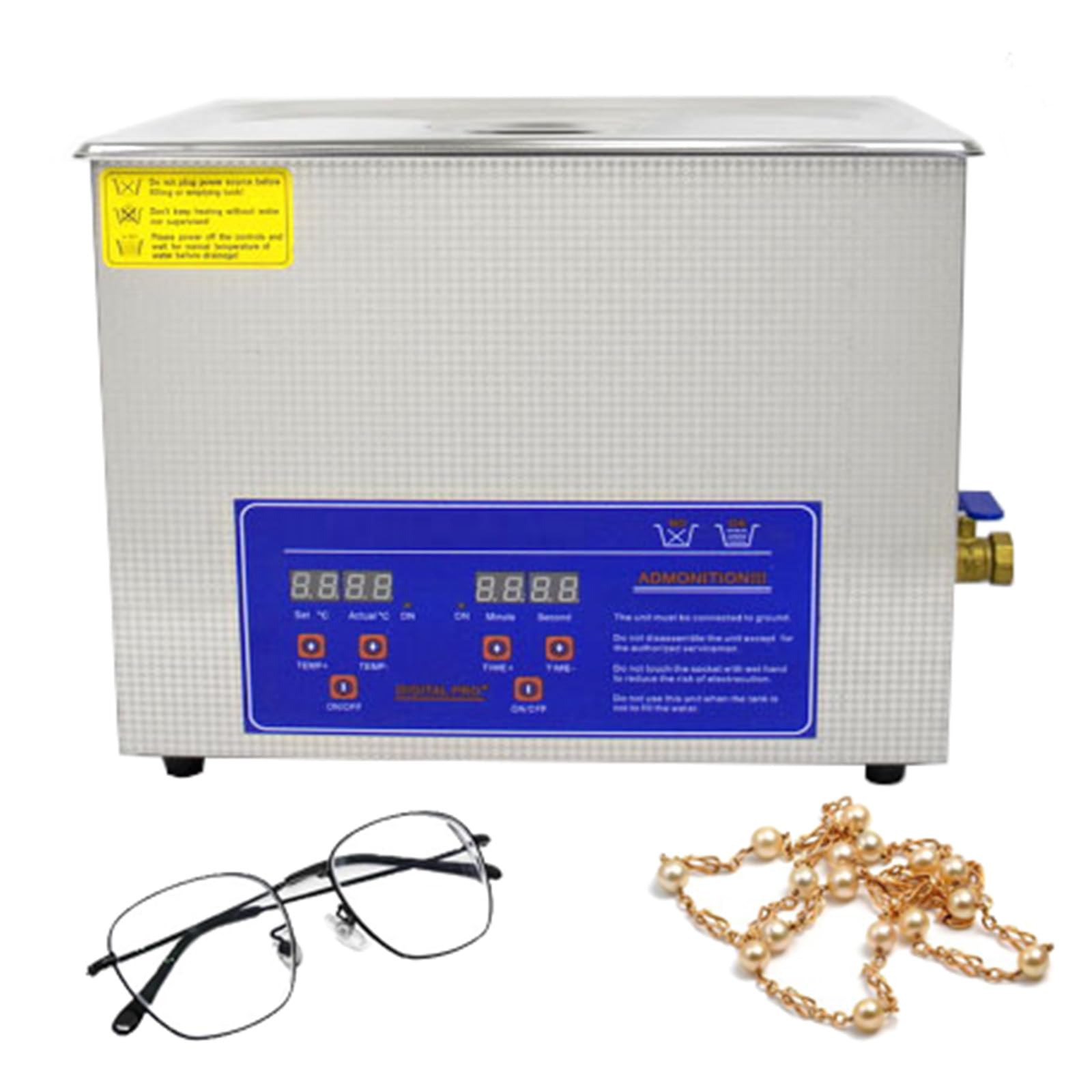 Kit di Pulizia ad ultrasuoni - Detergente per Acciaio Inossidabile per Utensili Professionali, Gioielli, Occhiali, Fermagli per Orologi, Pulizia di Parti di Protesi,30L