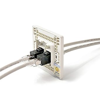 RJ45 Coupler, CAT6 Keystone Jack F to F Straight Unshielded In-Line Cat 6 Ethernet Module(10pcs, Black)