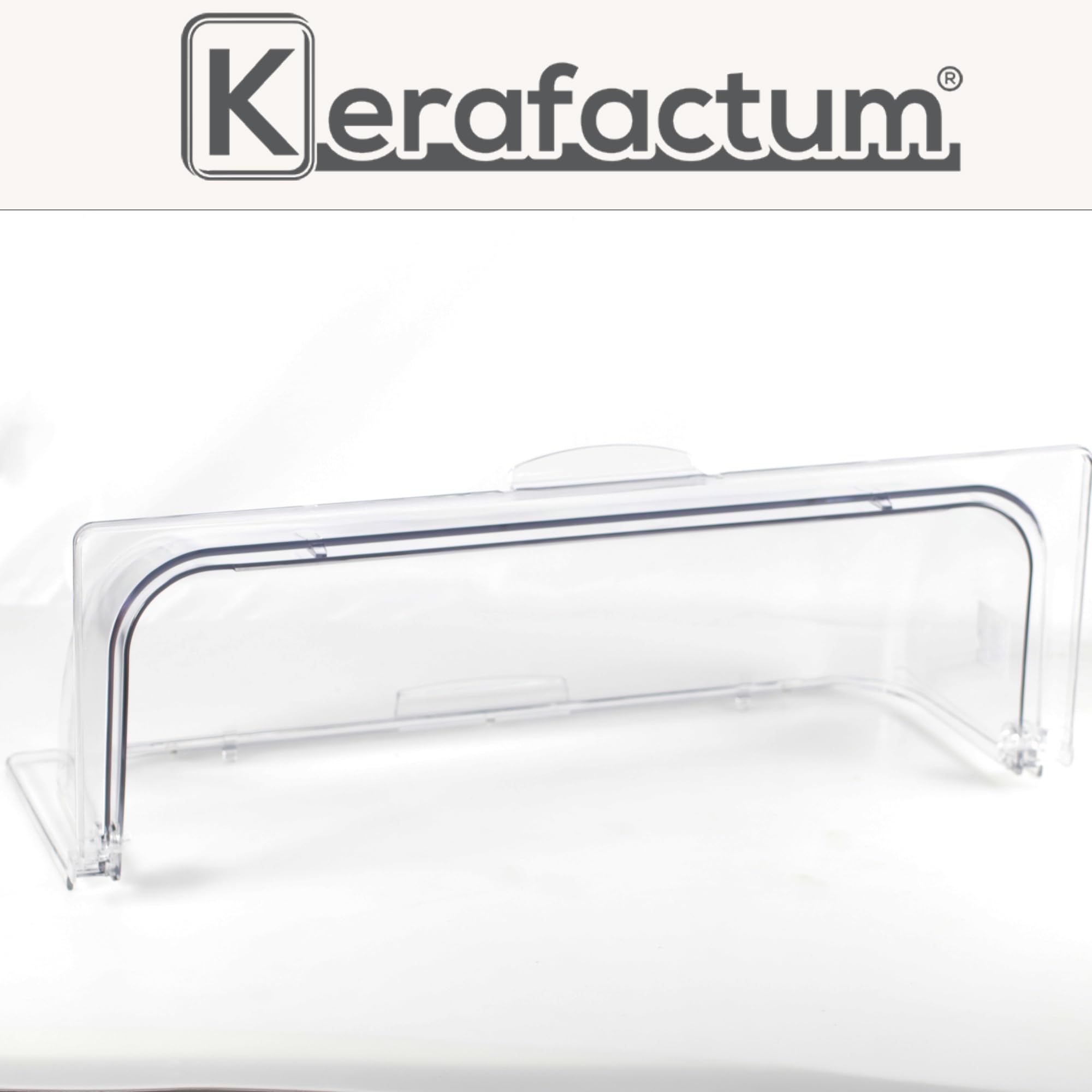 Kerafactum Rolltophaube Haube Deckel für Büfett Kühlung Kühlsystem Tablett GN 1/1 Hygieneschutz beidseitig zu Öffnen System passend für Kühlplatte Servierplatte mit Kühlschale Serviertablett