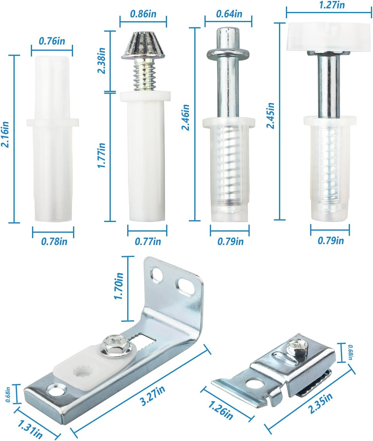 Bifold Door Hardware Repair Kit Compatible with Prime-Line N 7534– Door Repair Kit for 1" to 1-3/8" Thick Doors Up to 50 Lbs. (Includes Top and Bottom Brackets, Top and Bottom Pivots and Guide Wheel)