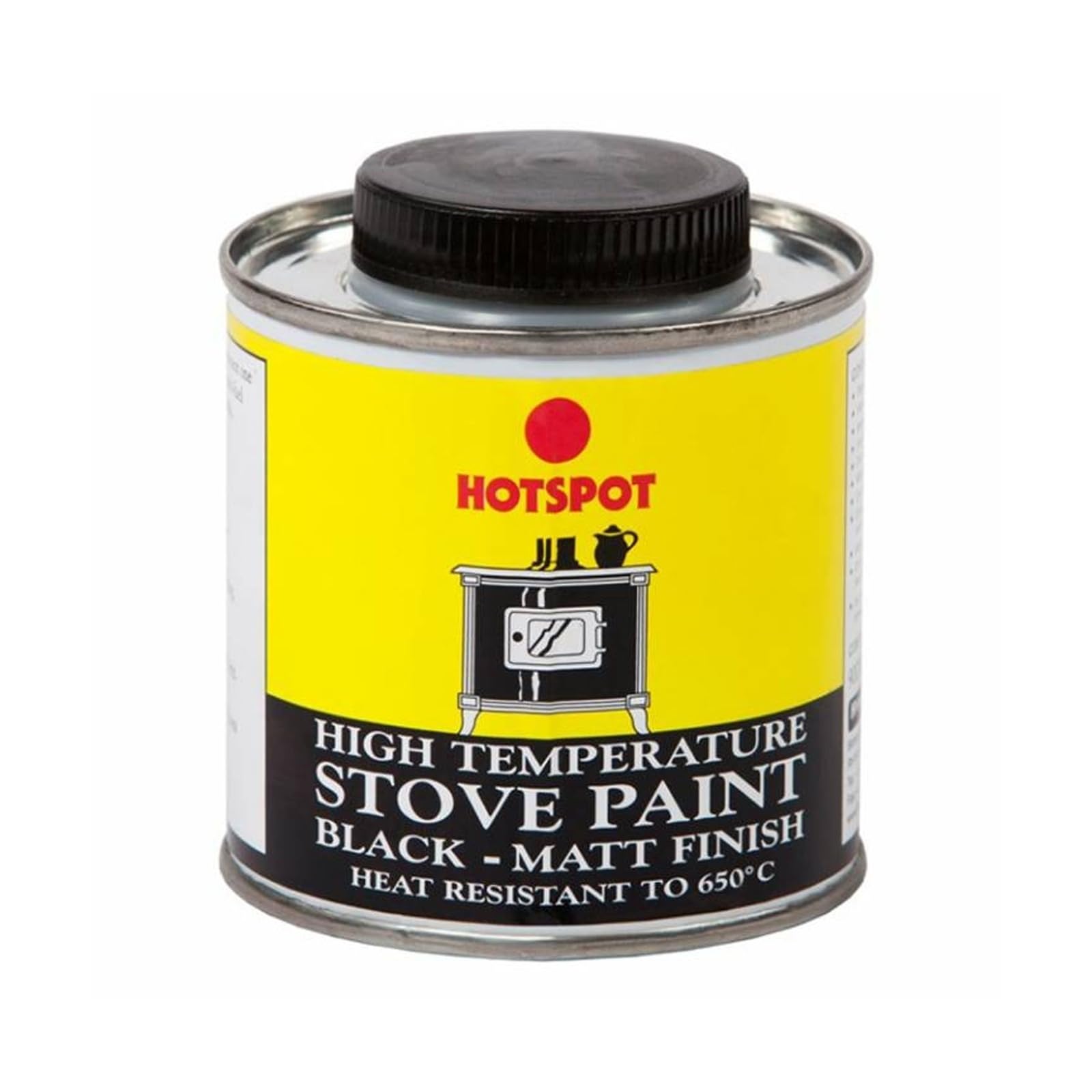 Hotspot Stove Paint Black Matt, Easy to Apply, Prevents Rust and Corrosion, Indoor and Outdoor Use, Protects Against Oxidation, Scratches, Wear, Perfect For Stoves, Fireplaces, Wood Burners, 100ml
