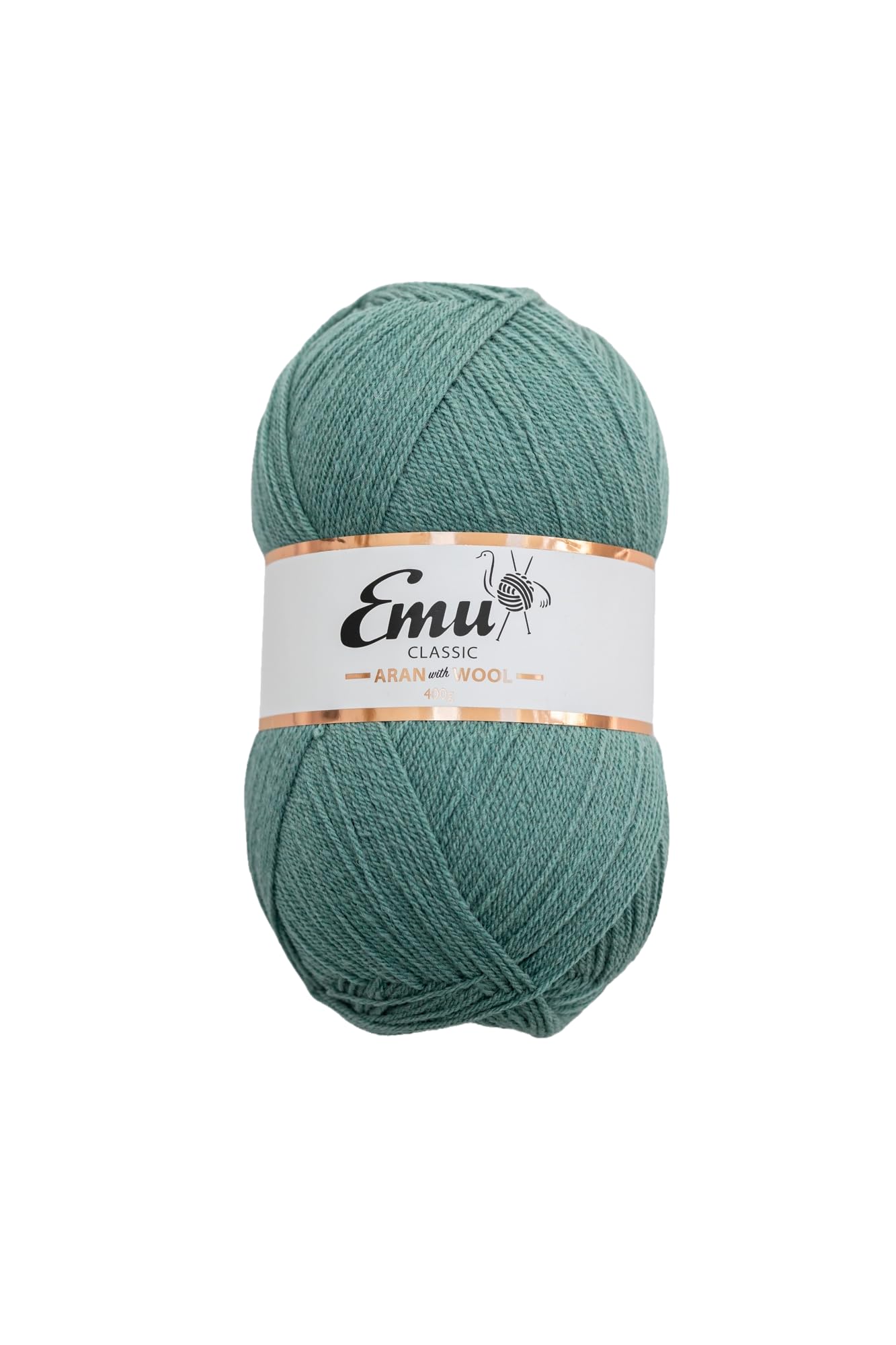 Emu Classic Aran with Wool 400g Ball Acrylic Blend Yarn 840m, Gentle Sage - 214