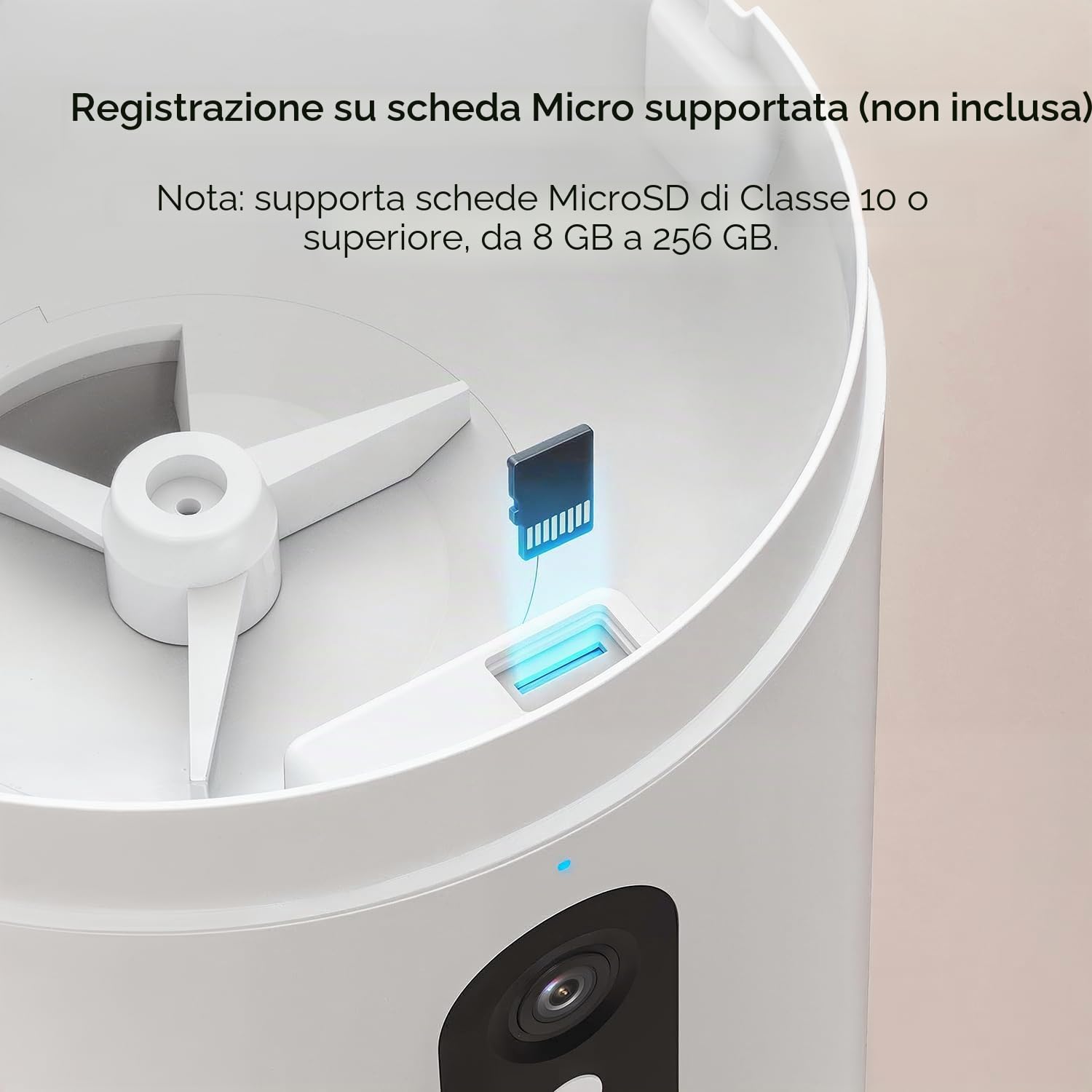 Faroro Mangiatoia Automatica per Gatti e Cani, Dosatore Cibo con Telecamera HD 3MP, Visione Notturna, WiFi 5G/2.4G, APP Controllo Remoto, Audio Bidirezionale, Timer, Sensore Cibo 4L