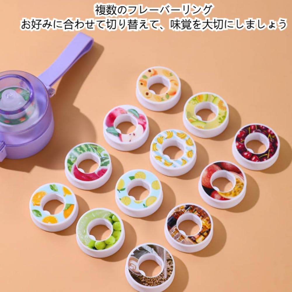 givolfi 650ml フルーツフレグランスウォーターボトル、19フレーバーポッド付きグラデーションカラーエアウォーターボトル、