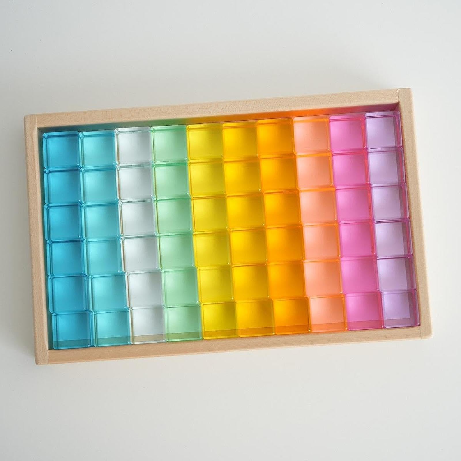Set di Gioco di Impilamento di Cubi Colorati - Giocattolo Educativo per Bambini, Come immagine, 60 pezzi