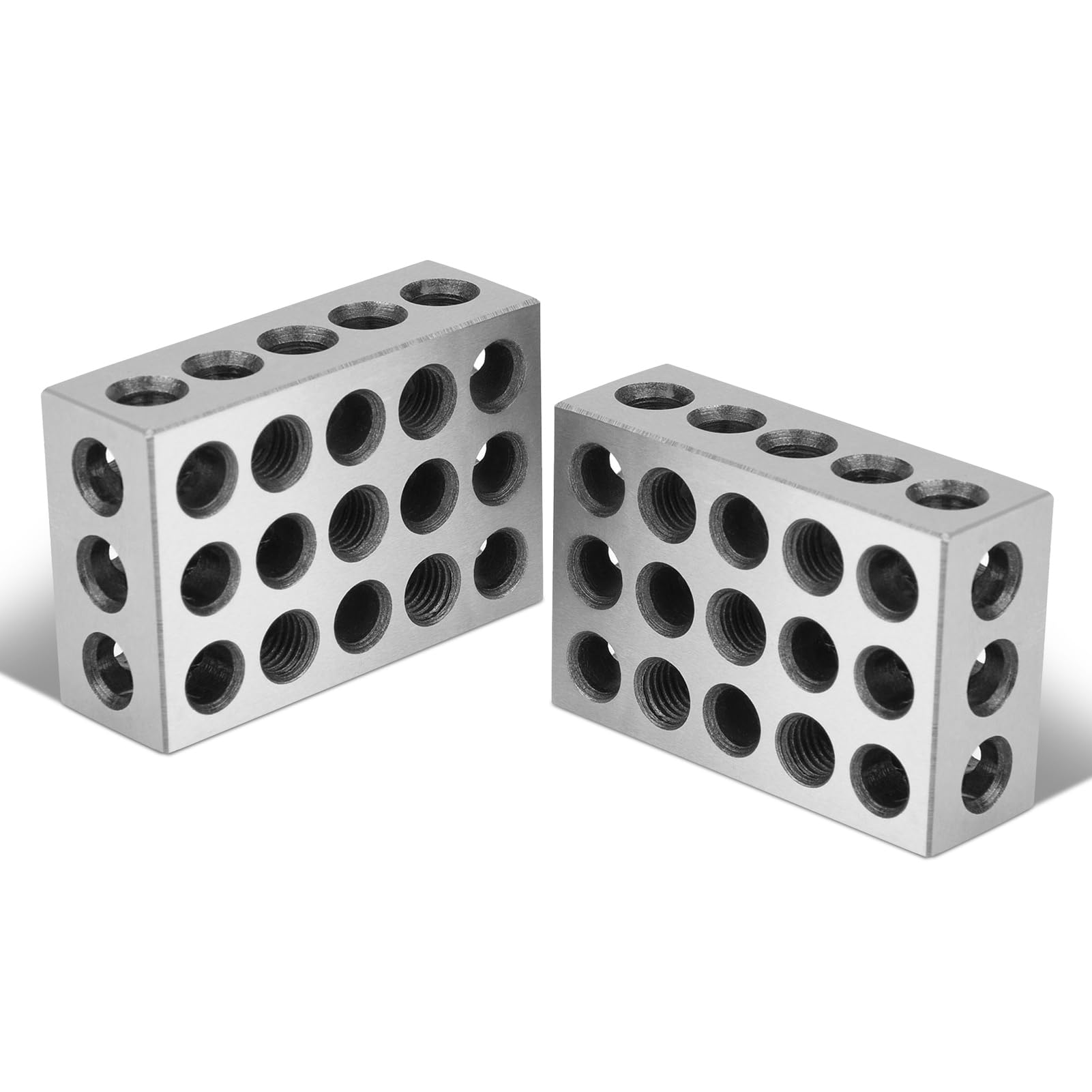 Präzisionsblöcke, Parallelblöcke, Parallelblöcke Metrische, Spannblöcke Metrisch, 1-2-3 Spannblöcke, präzisionsgehärteter Stahl 23-Loch-Spannblock 0,0001"Maschinist 123 Vorrichtung für Fräsmaschine