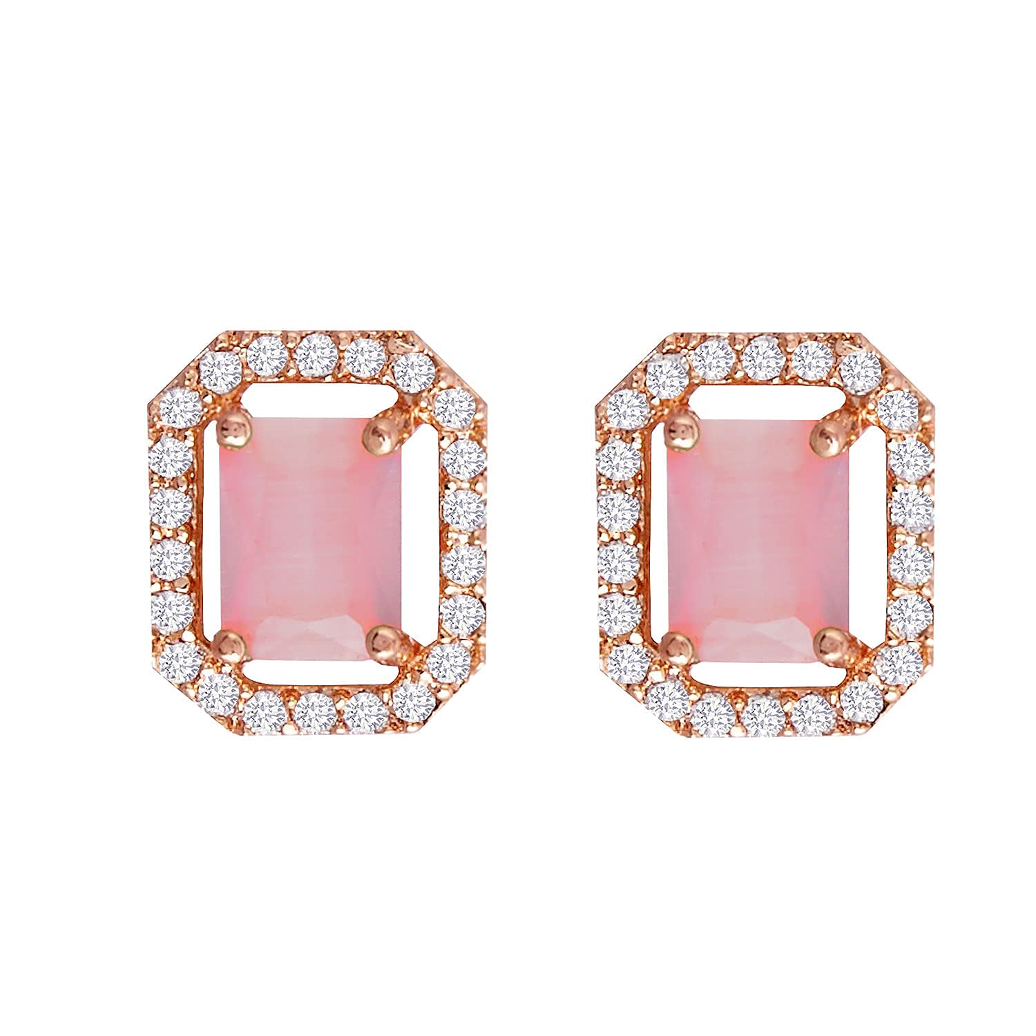 See full amazon price history chart for KENNICE Rose Gold-Plated Rectangle Shaped Brass Pink Studs Earrings Jewellery for Women & Girls KENNICE Rose Gold-Plated Rectangle Shaped Brass Pink Studs Earrings Jewellery for Women & Girls (B09DSQTW2Q) Amazon Price History, Amazon Price Tracker