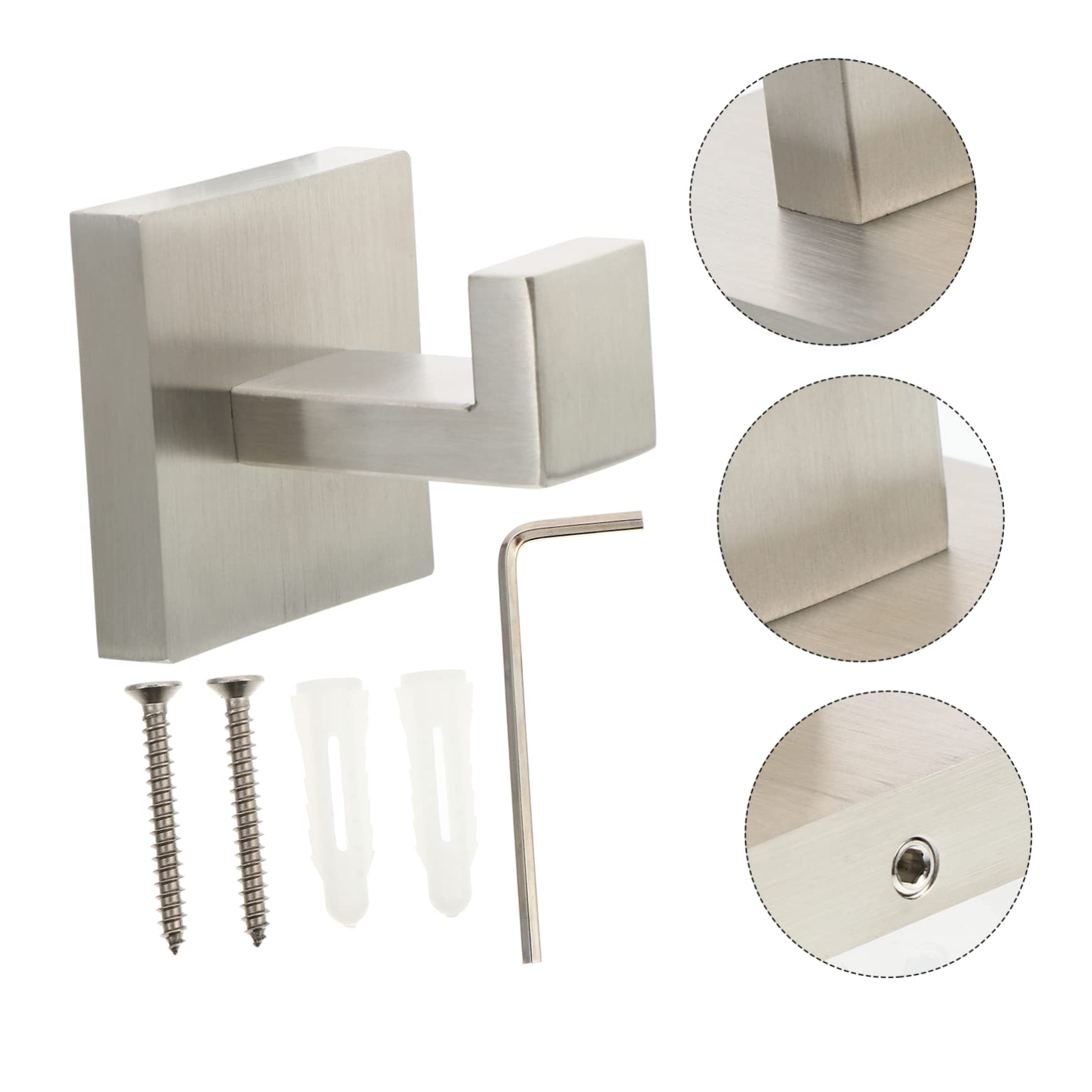 jojofuny 2pezzi Gancio Per Asciugamani Acciaio Inossidabile Supporto Muro Resistente Per Bagno e Cucina Ganci Appendini Per Accappatoi Cappotti Scialli e Accessori Facile Installazione