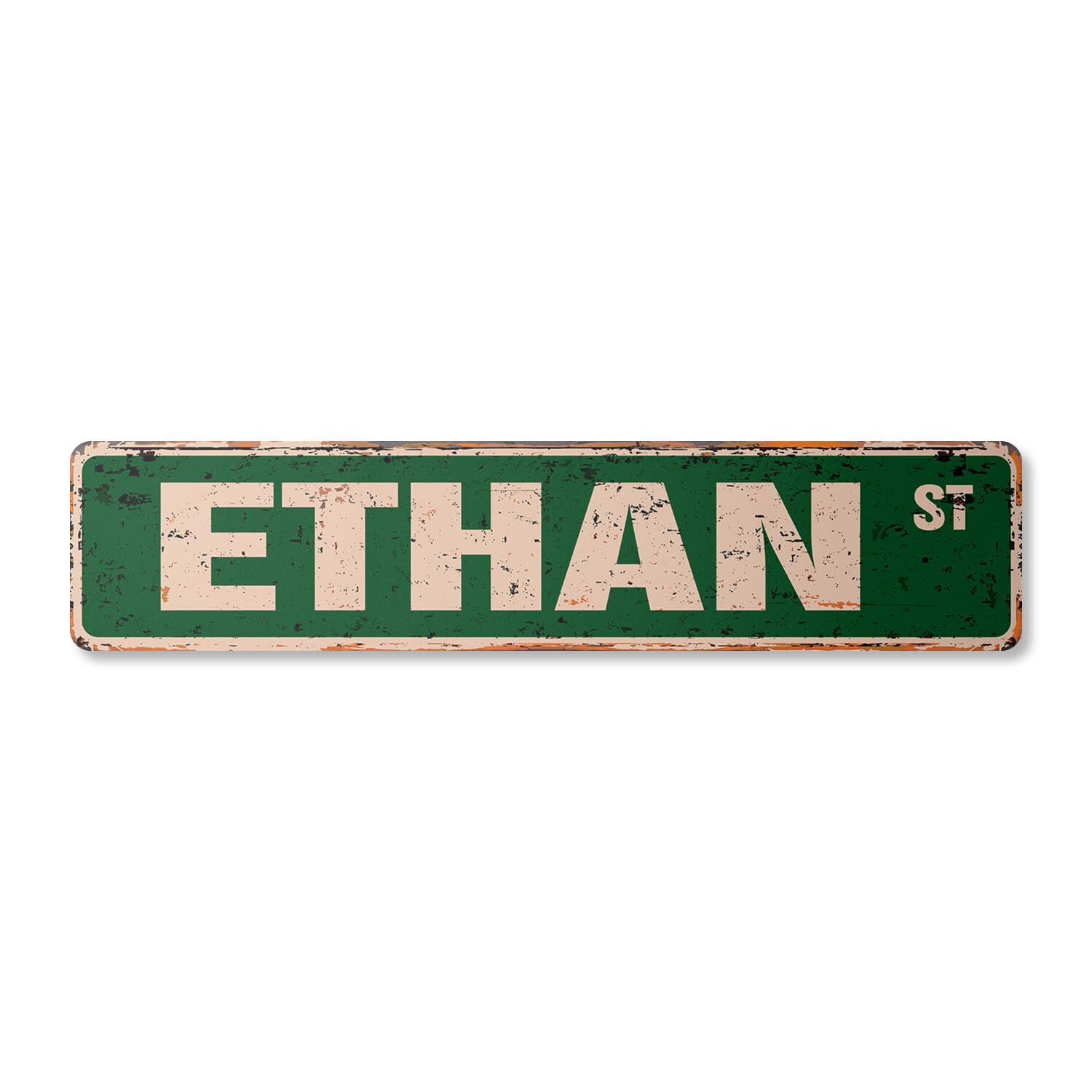 Yaasimoule Metal Ethan Vintage Street Sign Childrens Name Room Sign