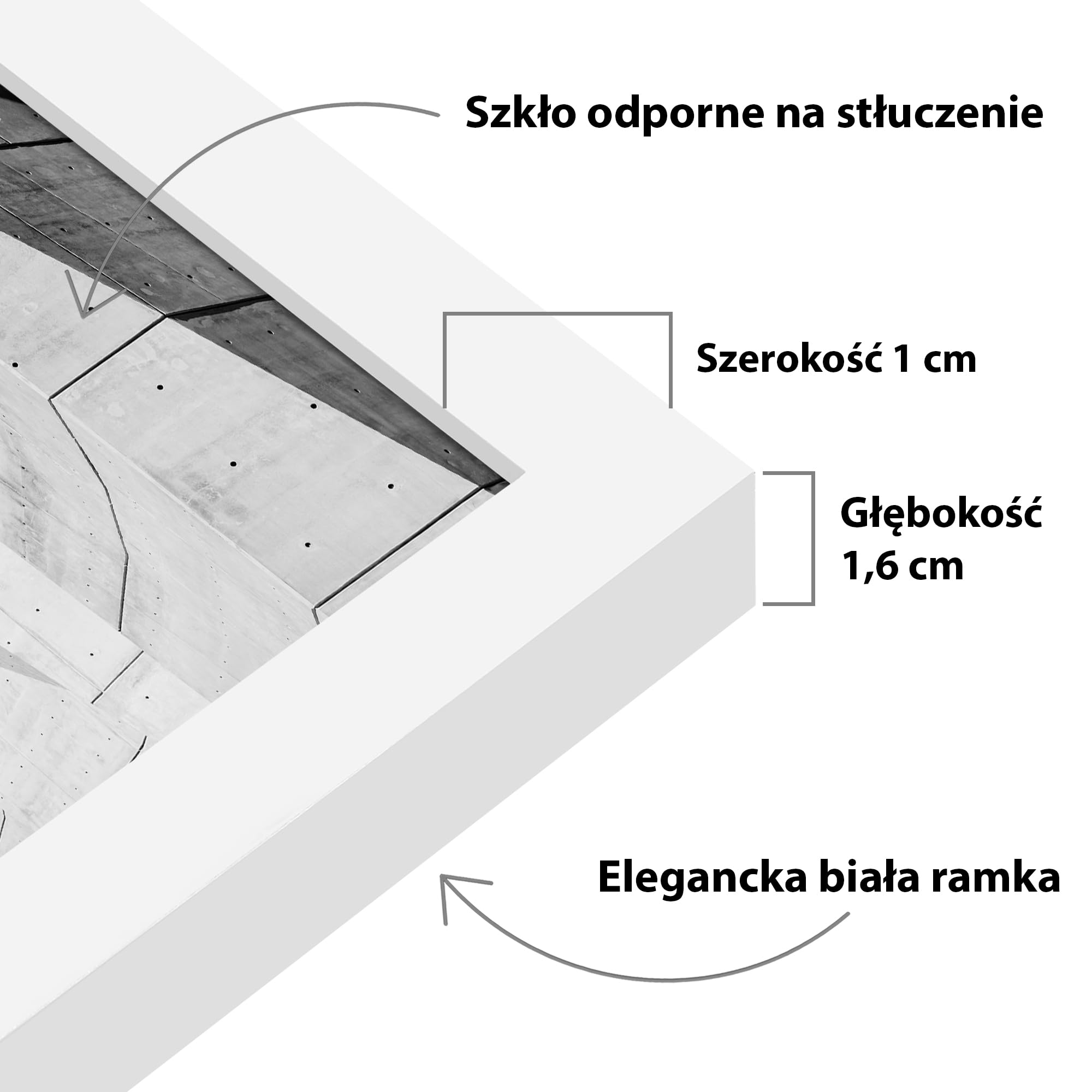 Americanflat białe ramki na zdjęcia A4 – cienkie ramki ze szkłem odpornym na stłuczenie, z elementami do zawieszenia i wbudowaną podpórką do ustawienia pionowo lub poziomo – zestaw 3 sztuk