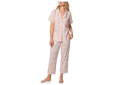 Bedhead PJs Short Sleeve Classic Stretch Jersey Cropped Pj Set Women
