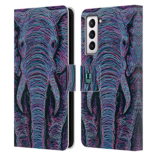 Étui en cuir Galaxy S21 FE 5G Head Case Designs finition animaux