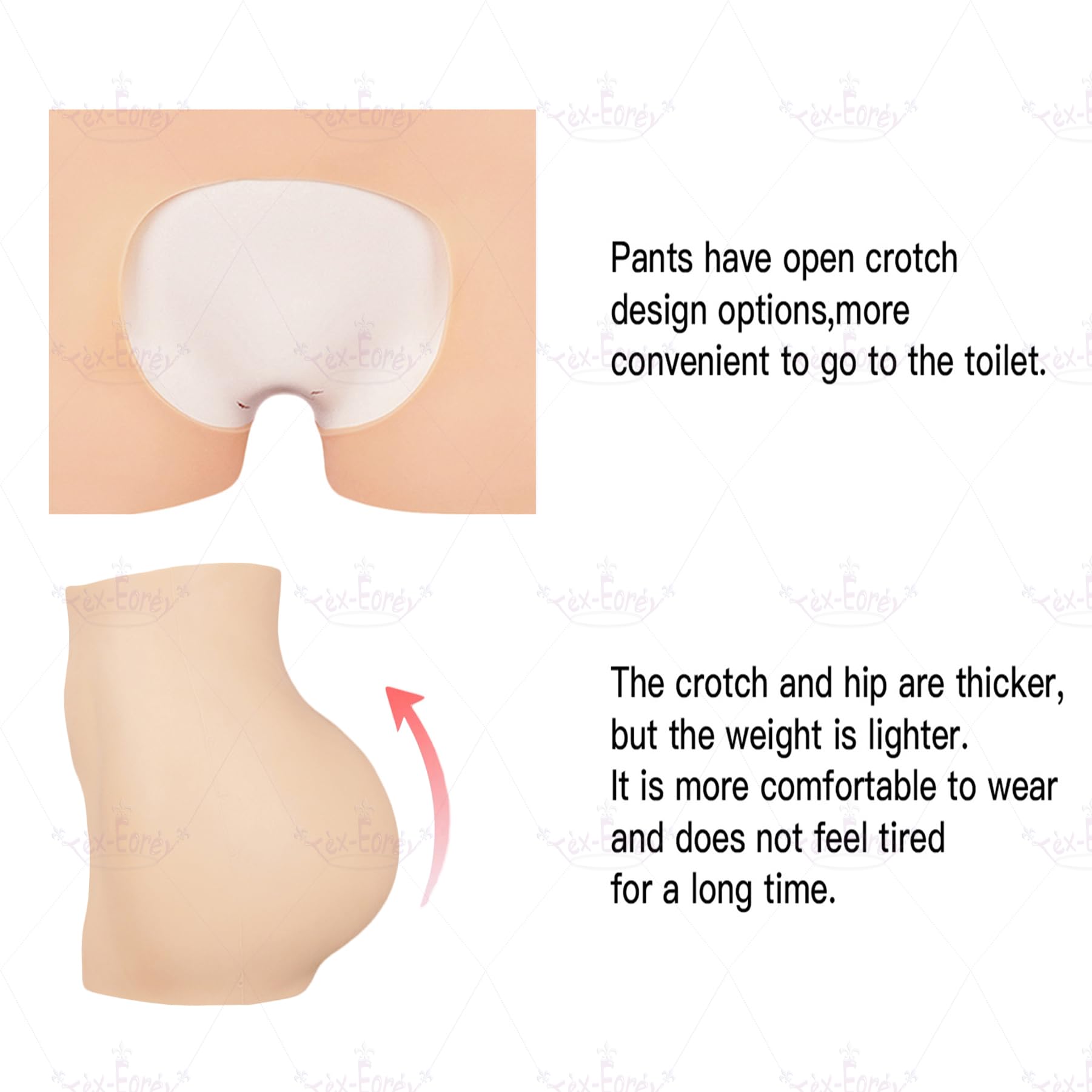 Pełne Silikonowe Majtki Hip Enhancer Open Crotch Spodnie Butt Lifter Shaper Control Spodenki dla Kobiet Fake Ass