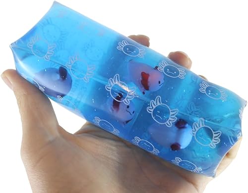 Miniatura 3 de 1 jumbo, Axolotl, animal lleno de agua, juguete de serpiente para el estrés, bola sensorial Squishy Slippery Wiggler (color al azar)