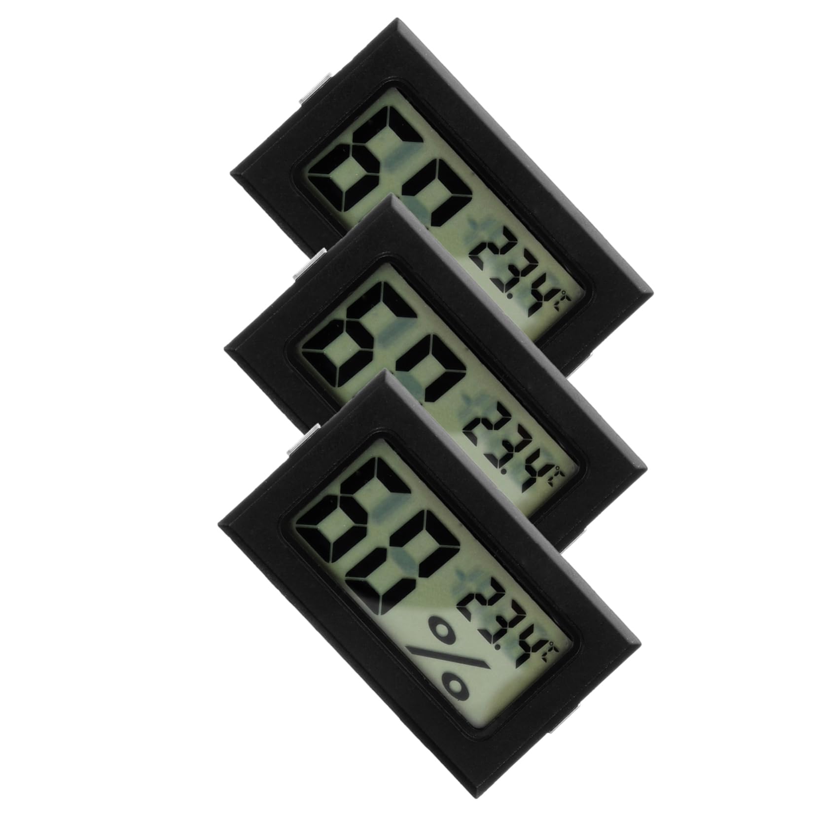 Amosfun 5 Ensembles Thermomètre Hygromètre Thermomètre Chambre Bébé Celsius ℃ Mini-thermomètre Petit Hygromètre Numérique Afficher Thermomètre Numérique D'intérieur Noir Abdos 3 Pièces * 5