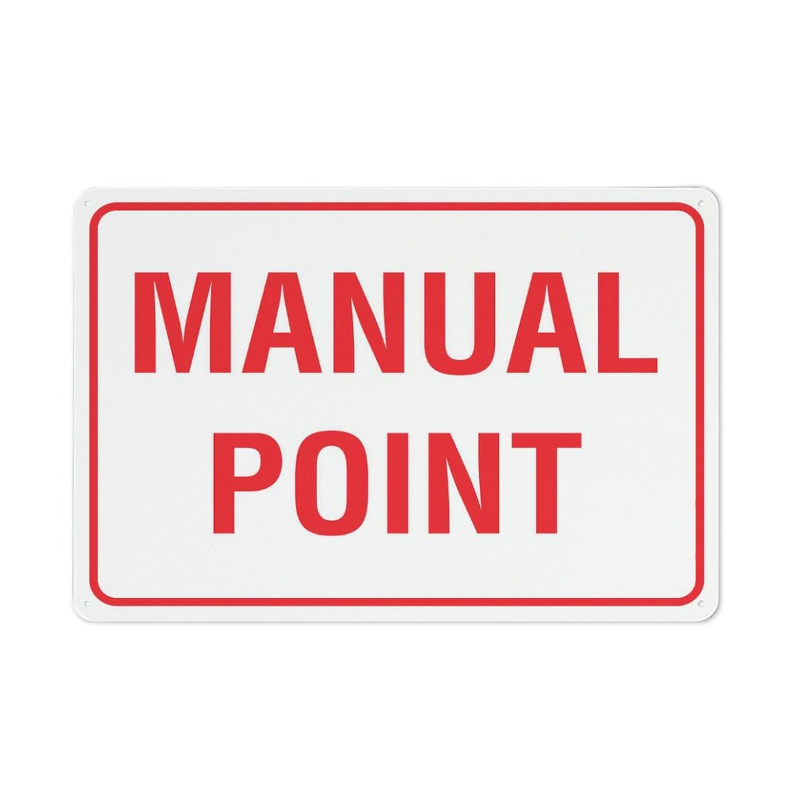 Manual Point Sign for House & Yard, 8x12 Inch Premium Aluminum, Sun-Proof, Rust-Free