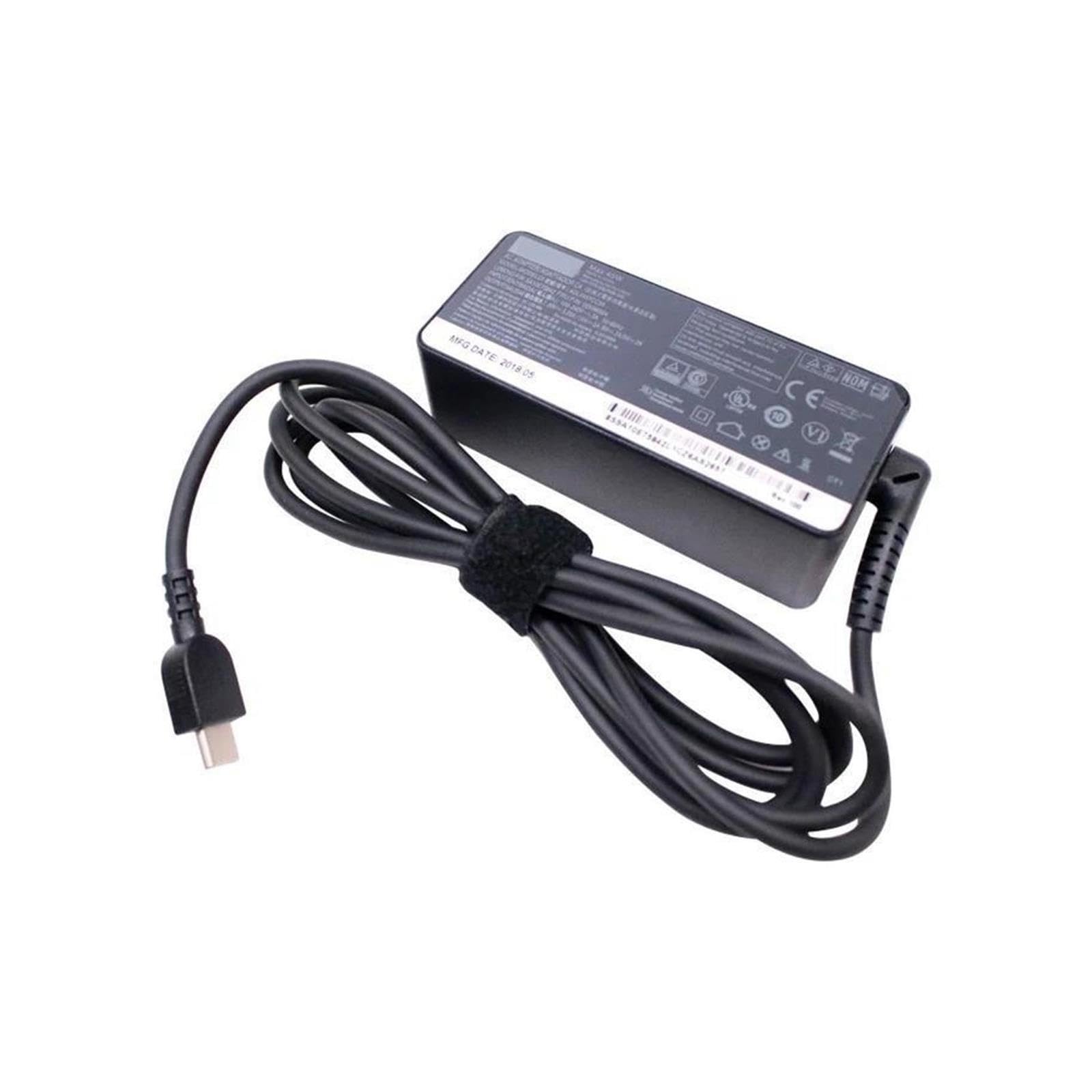 Cargador De Fuente De Alimentación Adaptador De CA Tipo USB C De 20V 2.25A 45W, Compatible con Lenovo,C330 S330 C340 S340 100E T480 T480S T580 T580S E(Power Adapter Only)