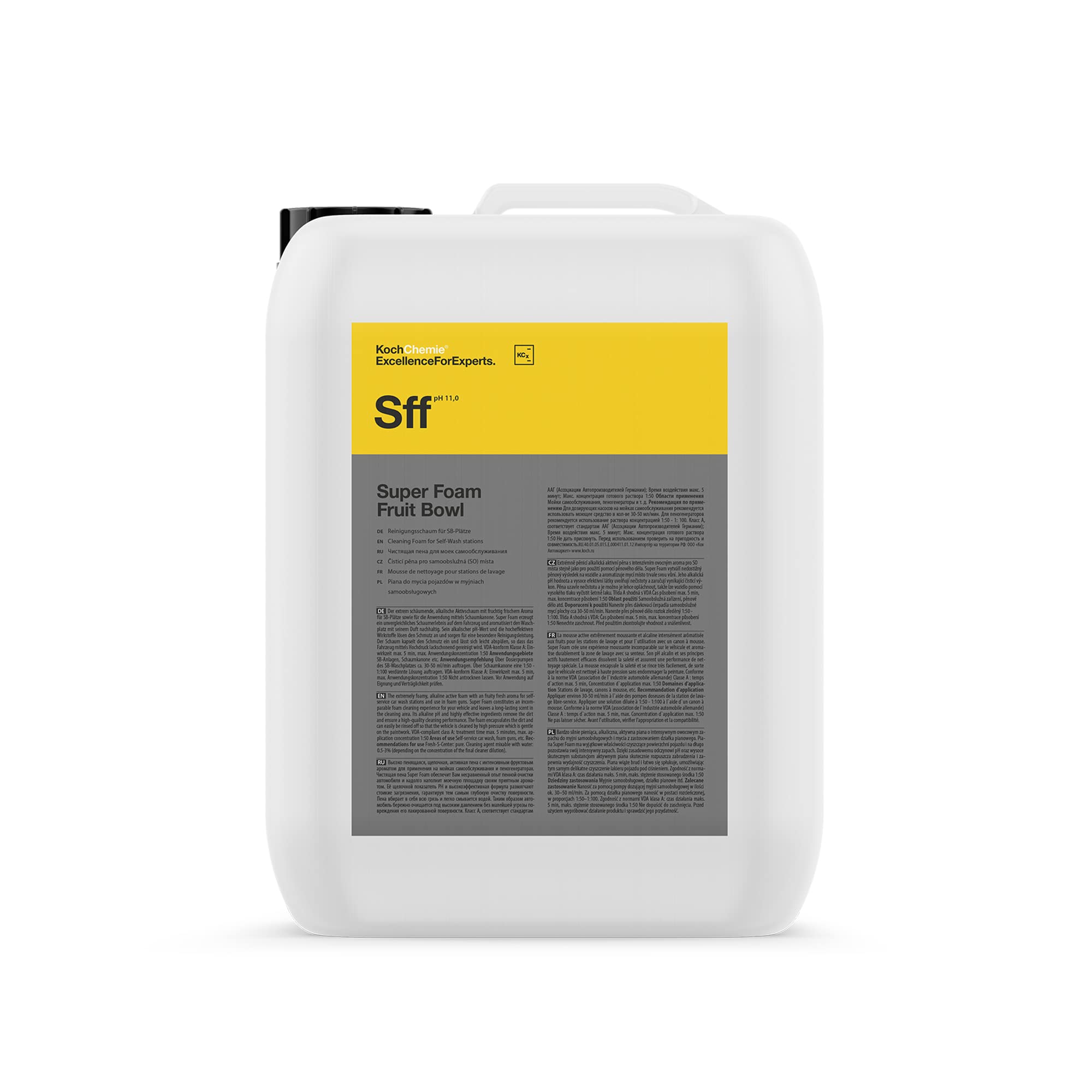 Koch-Chemie Super Foam Fruit Bowl Car Washing Foam|20 Ltr|Incomparable foam cleaning experience for your vehicle|With long lasting scent|Since 1968