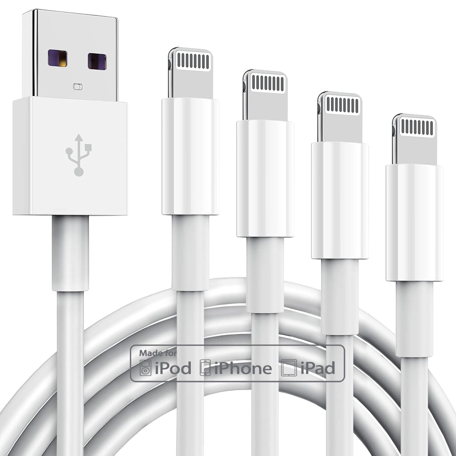 3 Pack Apple MFi Certified iPhone Charger Cable 6ft, Apple Lightning to USB Cable Cord 6 Foot, 2.4A Fast Charging,Apple Phone Long Chargers for iPhone 14/13/12/11/11 Pro/11 Max/X/XS/XR/XS Max/8/7/6 — Amazon image 22