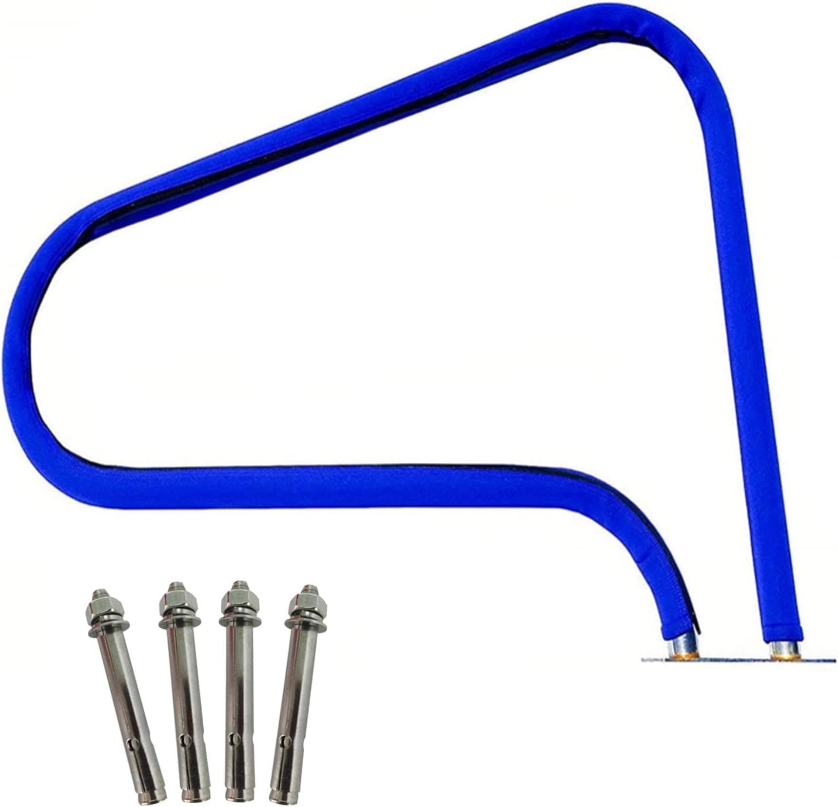 MSHGSKU Pool Handrails Pool Handrail, 4ft Royal Blue Swimming Pool Hand Rail Blue Grip for Pool Handrails Pool Rail Pool Railing with Complete Installation Accessories