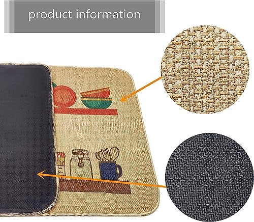 Image of Glaceon Anti Fatigue Kitchen Rug Sets 2 Piece Non Slip Kitchen Mats for Floor Cushioned Kitchen Rugs and Mats Waterproof Comfort Standing Mat Runner for Kitchen,Home Office,Sink,(Heart MAT) (GL-01)