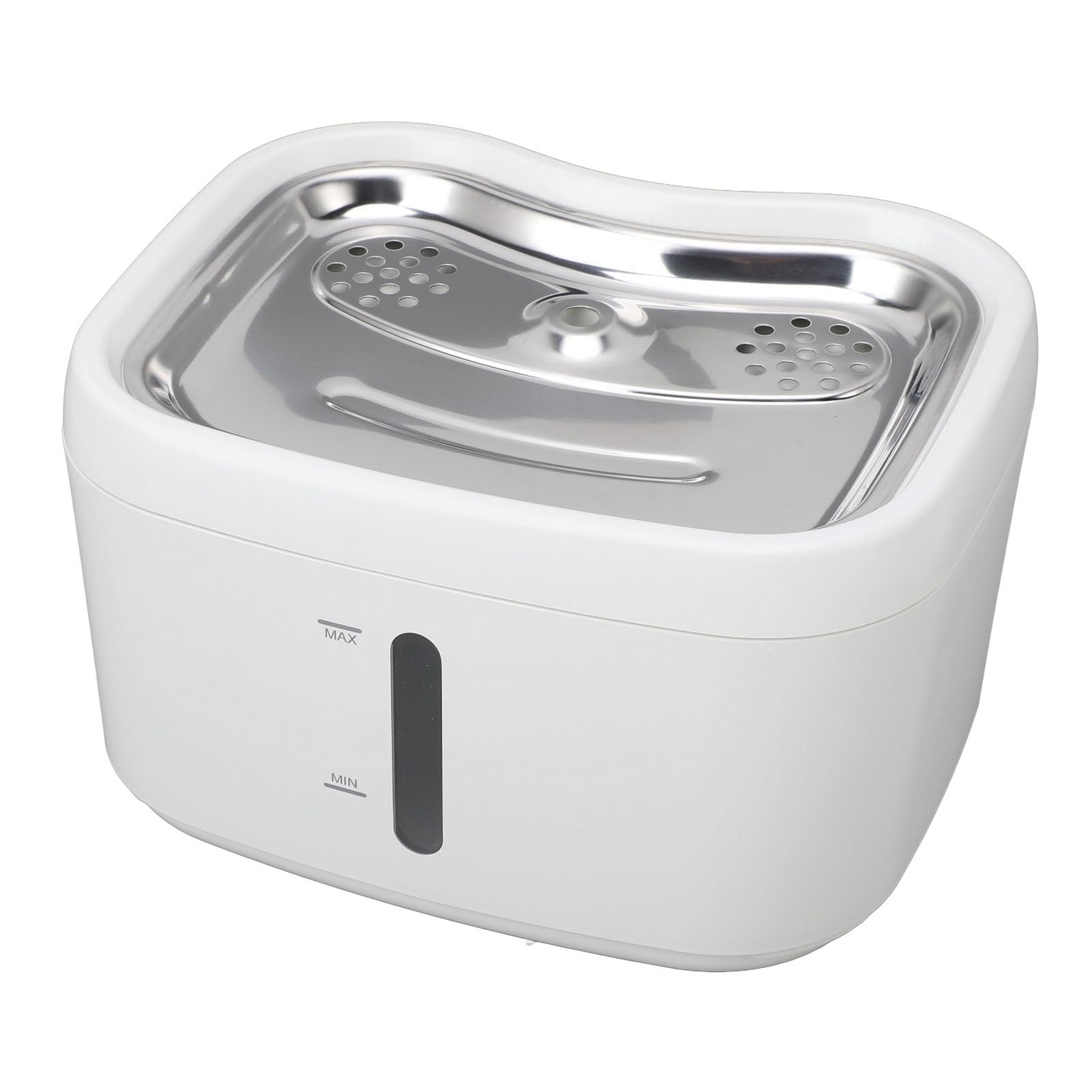 Sxhlseller Fuente de Agua Inteligente Inalámbrica para Gatos, Dispensador de Bebidas para Mascotas con Triple Filtrado de 2,5 L para Propietarios Preocupados por la Higiene, Acero Inoxidable 304