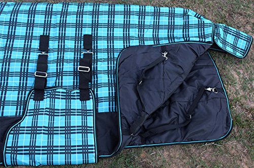 Image of Challenger 1200D Turnout Waterproof Horse Tough Winter Blanket Heavy Belly Band 579B