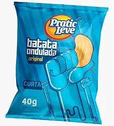 Kit com 4 Batata Frita Ondulada Pratic Leve 40g - Natural
