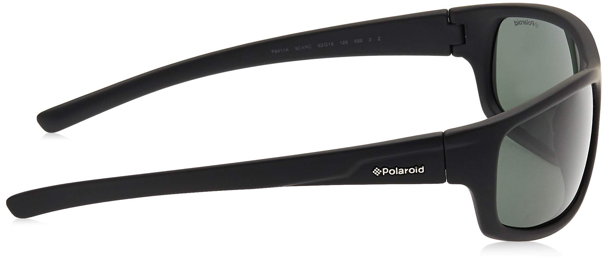 Polaroid Men's P8411 Rc 9ca Sunglasses, Black/Green Polarized, 63 UK