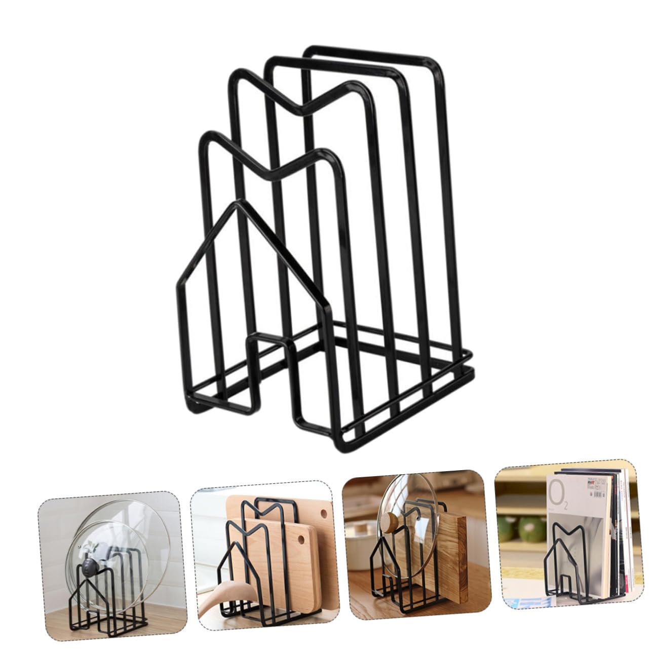 Topf und Pfannenständer aus Hochwertigem Material Deckelständer für Küche Topfdeckelhalter zum Trocknen Schneidebretthalter mit Robustem Design