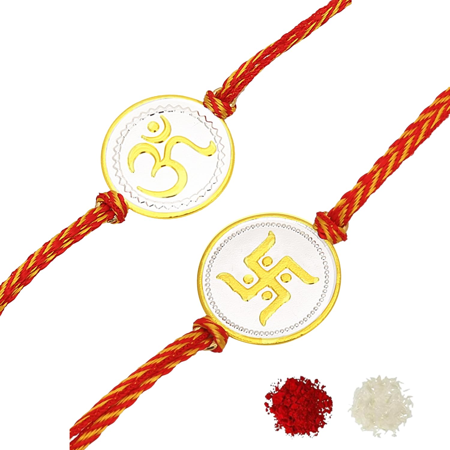 I JUELS ; LIVE THE EMOTIONS 925 Sterling Silver Pure Silver rakhi Combo set for Mens/Boys. Two Silver Coin rakhi sets for Men with 22 Kt Gold. (B0C7QQ1QLT) Amazon Price History, Amazon Price Tracker